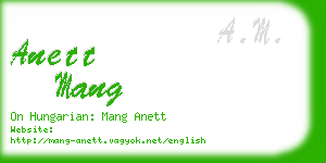 anett mang business card